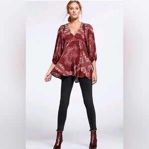 NWT Free People GIRL TALK Tunic Top M